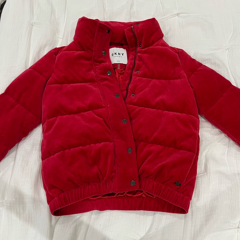 DKNY velour puff jacket